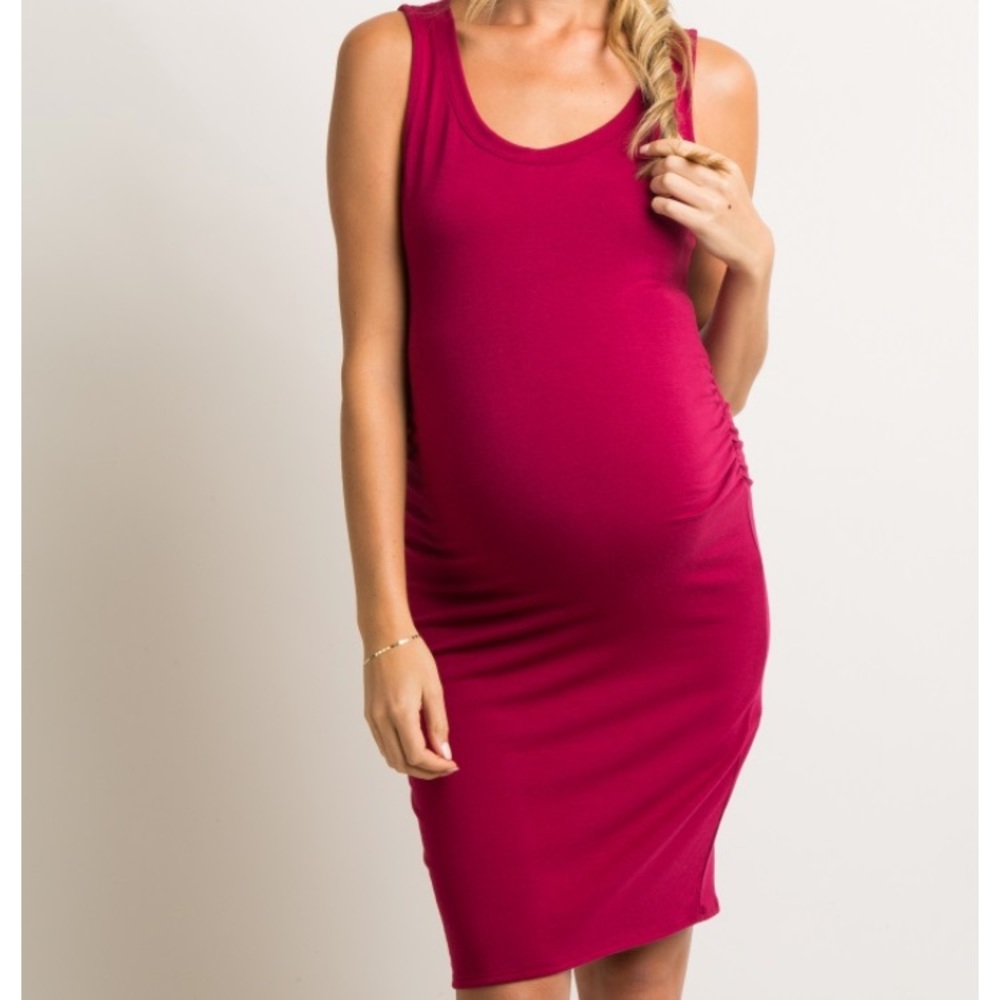 NWT Pink blush sleeveless maternity dress